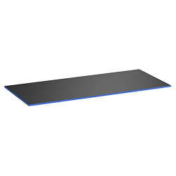 Schwarz matt, 160x80, 19 mm, Royal Blue, Rechteck