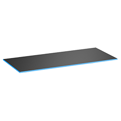 Schwarz matt, 140x80, 19 mm, Ocean, Rechteck