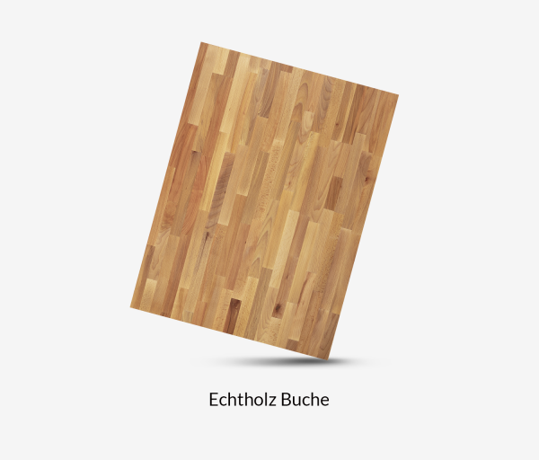 Echtholz Tischplatte in 27 mm Stärke Eiche / Buche