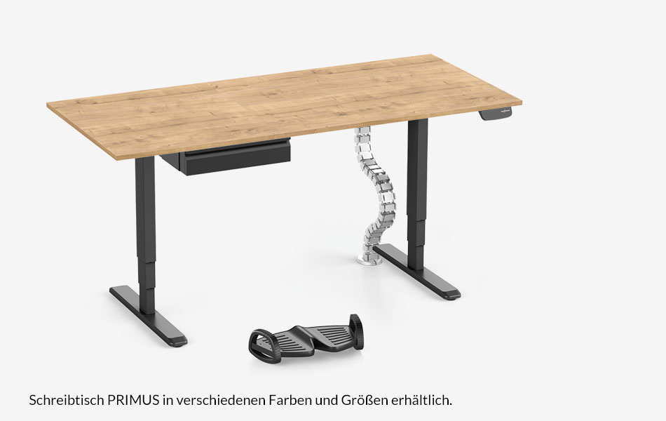 PRIMUS + Schublade, Kabelschlange & Fußstütze